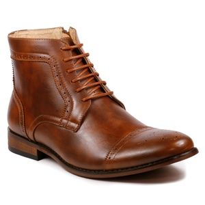 Metrocharm MC123 Brown Lace Up Oxford Dress Boot
